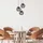 GLOBO Vintage 3-flg. 44 cm rund Holz/Braun/Schwarz Metall