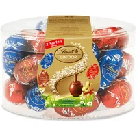 Lindt Schokolade LINDOR Eier Mischung | 450 g | 9 x LINDOR Eier Vollmilch, 8 x LINDOR Eier Feinherb und 8 x LINDOR Eier Noisette | Oster Schokolade | Schokoladengeschenk | Ostereier | Schokoeier