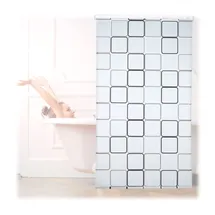 Relaxdays Duschrollo 120 x 240 cm grau|weiß