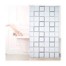 Relaxdays Duschrollo 120 x 240 cm grau|weiß