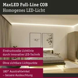Paulmann MaxLED 500 LED Strip COB Basis-Set 3 m warmweiß Full-Line silber