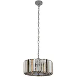 Searchlight Hängeleuchte Chapeau 3-flg. Ø 35 cm Glamourös/Chrom/Klar/Rauchfarben/Bernsteinfarben/Weiß