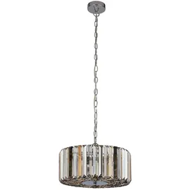 Searchlight Hängeleuchte Chapeau 3-flg. Ø 35 cm Glamourös/Chrom/Klar/Rauchfarben/Bernsteinfarben/Weiß