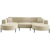 Fun Möbel Wohnlandschaft U-Form Sofa VALENCIA in Stoff Quelle