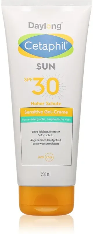 Daylong Cetaphil SUN Sensitive Gel-Creme Leichte schützende Gel-Creme für empfindliche Oberhaut SPF 30 200 ml