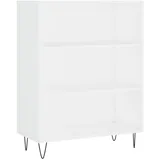 jinlefu Bücherregal Weiß 69,5x32,5x90 cm Holzwerkstoff
