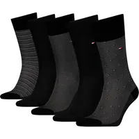 Socken, (Packung, 5 Paar), TH MEN SOCK 5P GIFTBOX BIRDEYE, Gr. 39-42, black, , 34825359-39