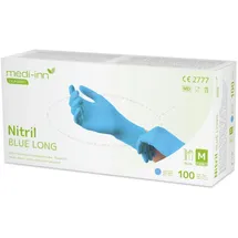 Medi-Inn+ Medi-Inn Nitril blue long Einmalhandschuhe puderfrei (Menge: 100 Stück, Größe: M