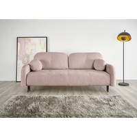 Leonique 2,5-Sitzer »BLAISE«, nachts: Schlafsofa (Liegefläche 140/200 cm), tagsüber 3-Sitzer-Sofa rosa