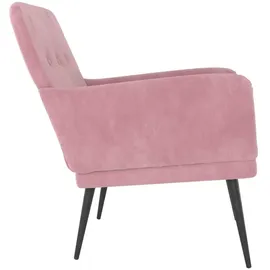 vidaXL Einzelsessel Samt 62 x 79 x 79 cm rosa