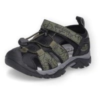 Dockers Outdoorsandale, Sommerschuh, Klettschuh, Outdoorschuh, mit Anziehlasche an der Ferse, Gr. 36, schwarz-khaki, , 61928929-36