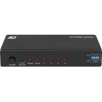Act AC7831 1 x 4 HDMI-Splitter HDMI-Buchse HDMI-Buchse Schwarz