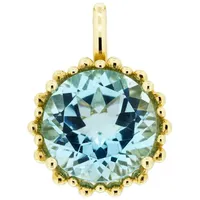 Orolino Kettenanhänger 585 Gold mit Topas blau 11,5mm rund