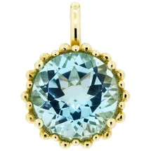 Orolino Kettenanhänger 585 Gold mit Topas blau 11,5mm rund