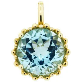 Orolino Kettenanhänger 585 Gold mit Topas blau 11,5mm rund
