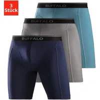Buffalo Langer Boxer in aquablau, grau, navy, | Gr. S
