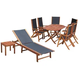 vidaXL Akazie Set 9-tlg. Braun