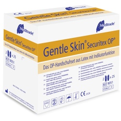 Meditrade Gentle Skin® Securitex® OP - Handschuhe, Latex, puderfrei, steril, mit Indikatorfunktion, 1 Karton = 4 x 25 Sets = 100 Sets, Größe 6,5