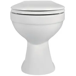 Farbe: weiß Stand WC, Tiefspüler, spülrandlos, Keramik, weiß - weiss