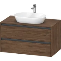 Duravit Ketho.2 Waschtischunterbau, 1000x568x550mm, K24896021210000, Farbe: Nussbaum Dunkel
