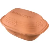 Römertopf Bräter Modern Look Keramik Tonbräter 3 Liter, Terracotta