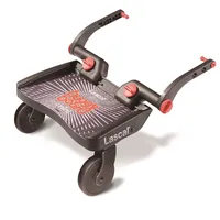 Lascal BuggyBoard Mini, Kinderbuggy Trittbrett mit Stehfläche, Kinderwagen Zubehör für Kinder von 2-6 Jahren (22 kg), kompatibel mit fast jedem Buggy und Kinderwagen, schwarz