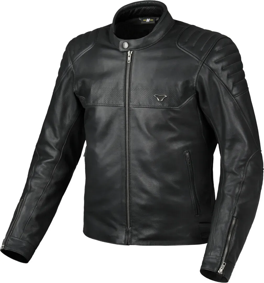 Macna Lance 2.0 perforierte Motorrad Lederjacke, schwarz, Größe 58 für Männer