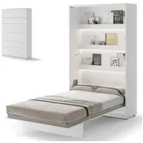 yourhouse24 Schrankbett Bed Concept Wandklappbett Vertikal Gästebett 90/120/140/160/180 cm