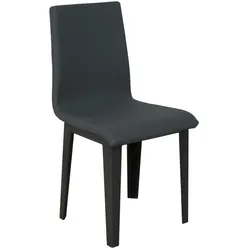 Armida Stuhl Anthrazit Beine graues Kissen 11 (Konische Beine)