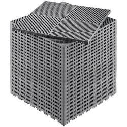 VEVOR 24 x Drainagematte Garage Bodenfliesen Ineinandergreifend 415x415mm