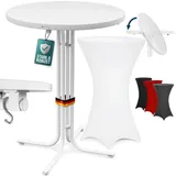 CASARIA Stehtisch 70 x 70 cm Weiß
