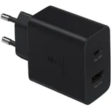 Samsung Dual USB USB-C Schnellladegerät 35W Schwarz