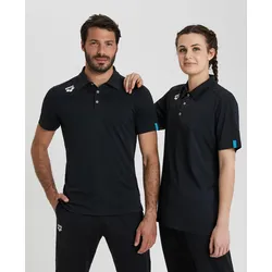 Team Poloshirt Unisex Einfarbig - Black - XS