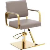 Physa Friseurstuhl Fußstütze höhenverstellbar Barber-Stuhl 200 kg Otley Beige - Gold