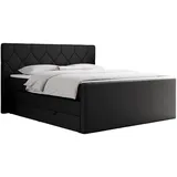MKS Boxspringbett 120 x 200 cm H4 Schwarz