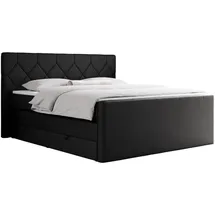 MKS Boxspringbett 120 x 200 cm H4 Schwarz