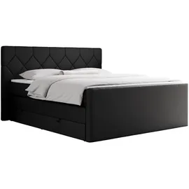 MKS Boxspringbett 120 x 200 cm H4 Schwarz