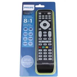 Philips SRP2018/10 Universal Fernbedienung (8-in-1, TV, TV2, Blu-ray, CBL, SAT, STR, VCR, Aux) schwarz