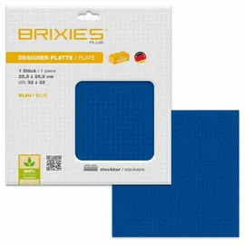 schäfer brand distribution gmbh BRIXIES 225009 - Platte 32 x 32 Basic blau, Bauplatte, 1 Stück