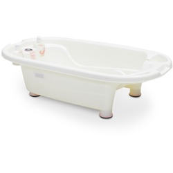 Baby Badewanne Set Dolphin, Thermometer, Drainagerohr, Duschgel- Shampoospender rosa