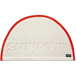 SAUNAGUT® Sauna Wedeltuch Torreoo elfenbein-rot