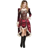 shoperama Lady Steampunk Damen-Kostüm viktorianisches Kleid, Größe:36/38