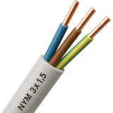 Kabelexpress Kunststoff-Mantelleitung NYM-J 5 x 1,5 mm2 10 m Ring