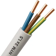 Kabelexpress Kunststoff-Mantelleitung NYM-J 5 x 1,5 mm2 10 m Ring