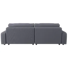 s-style möbel Leon Ecksofa mit Bettfunktion und Bettkasten Grau