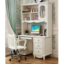 xl moebel gmbh Xlmoebel Bürostuhl Schreibtisch im Landhausstil mit elegantem Sessel und PC-Tisch, Hergestellt in Europa beige