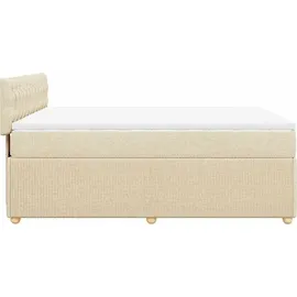 vidaXL Boxspringbett 140 x 200 cm Creme
