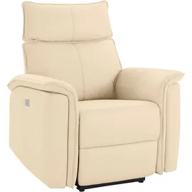 Home Affaire Relaxsessel HOME AFFAIRE "Zola, TV-Sessel mit Schlaffunktion, Sessel für Wohnzimmer mit", beige (creme), Kunstleder, Sessel, Relaxsessel, elektrischer Relaxfunktion und USB-Steckeranschluss, Breite 87 cm