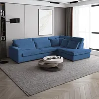 Ecksofa PARMA , im modernes Design, klassische Polsterecke inklusive Wellenfedern, große l-förmig Ecke ,Wohnzimmersofa aus Velours Farbe:Poso5 re...