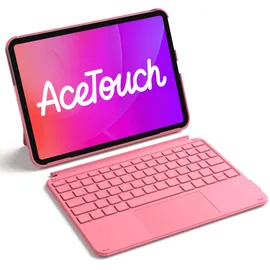 Inateck Hülle mit Tastatur für iPad 10/11 Generation, iPad Air 11" M3/M2, Pro 11 Rot